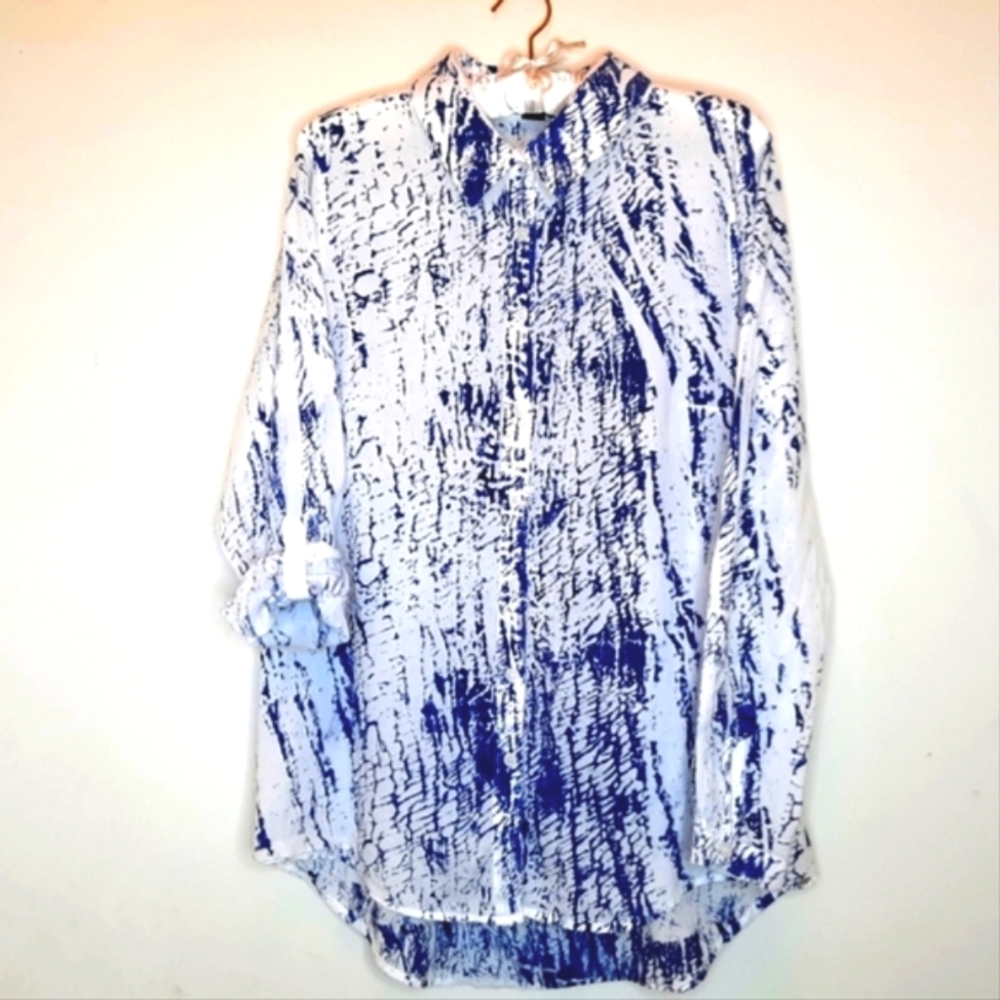 FRENCH DRESSING Long Sleeve Tie Dye Blouse